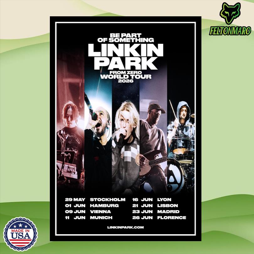 LINKIN PARK From Zero World Tour 2024 Ltd Ed New RARE Poster