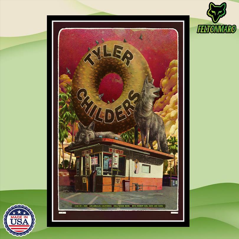 Tyler Childers Jun 10 2025 Los Angeles California Poster